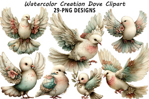 Creation Dove Clipart, an Illustration by Daily.Designs