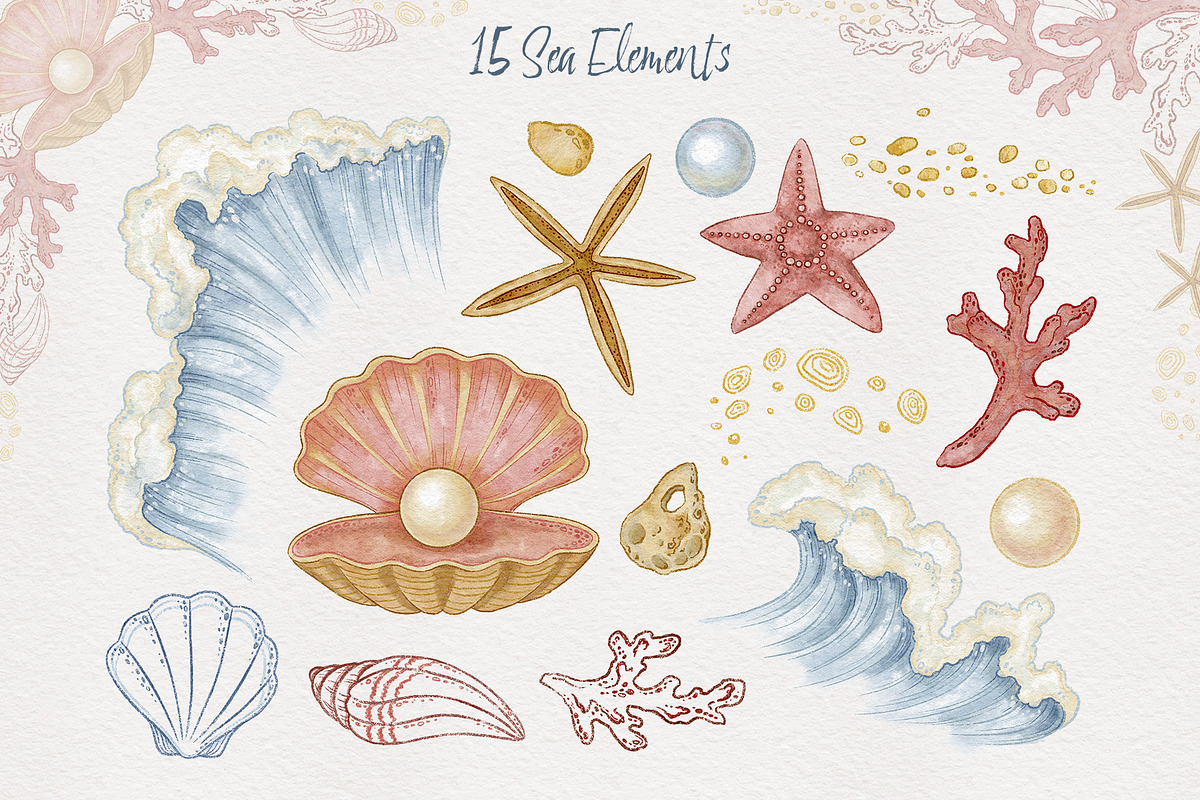 Coastal Sketch Pencil & Watercolor, an Illustration by Nadya Saen Art (Photo 8 of 13)