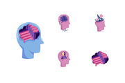 Psychology Illustration Set, a Templates & Theme by studiogstock (Thumbnail 2 of 3)