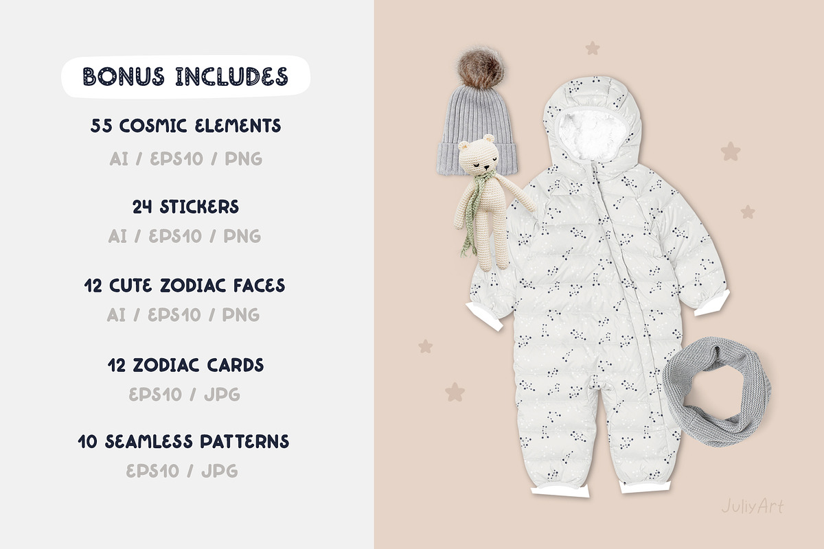 Zodiac Stars Font duo, a Script Font by JuliyArt (Photo 2 of 16)