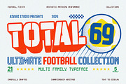 Total 69 — Football Font Collection, a Sans Serif Font by Aiyari (Thumbnail 1 of 20)