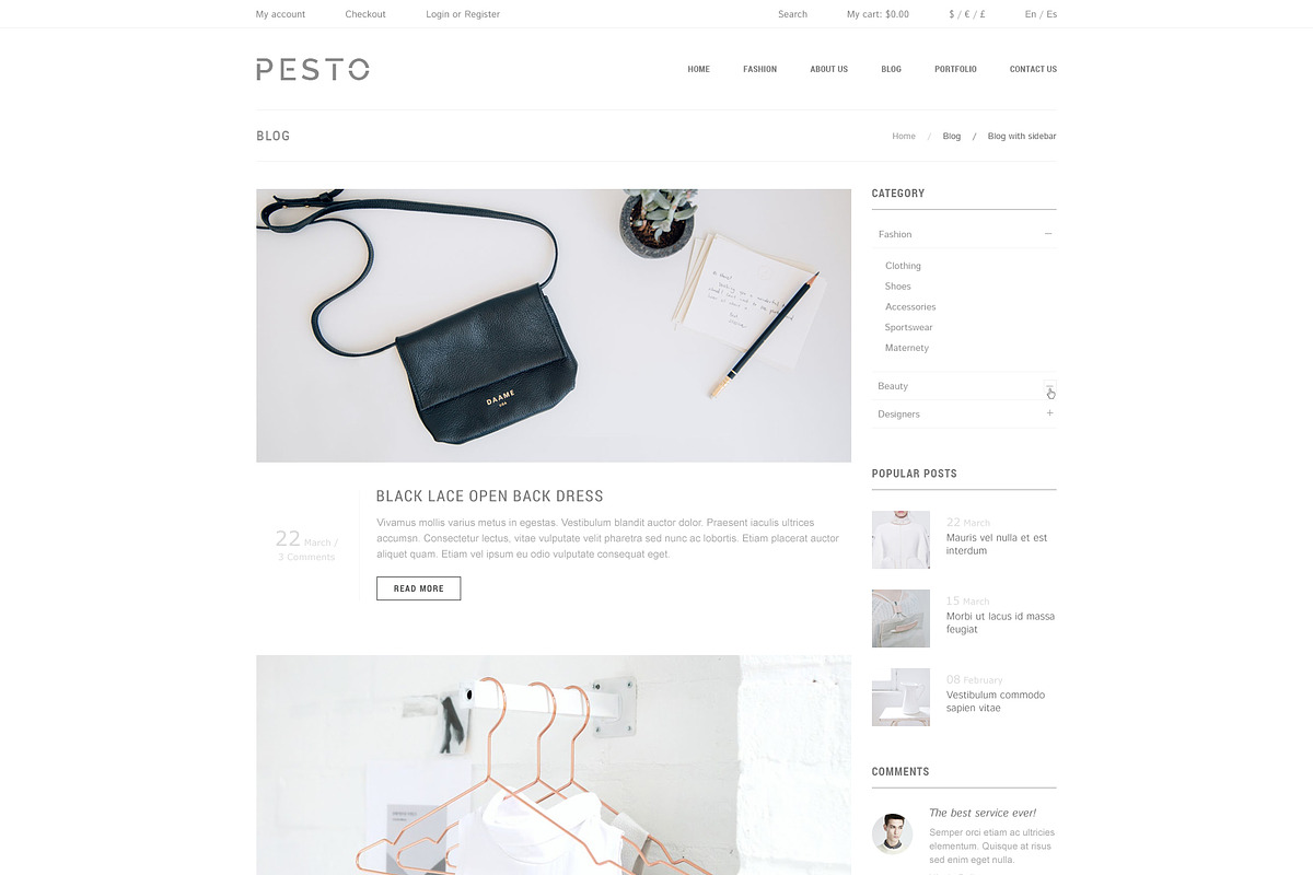 Pesto - eCommerce PSD Template, a Websites & App Template by Promokit (Photo 15 of 37)
