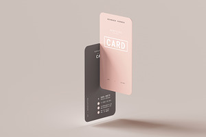 Vertical Business Card Mockups