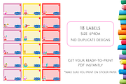 Peppa Pig Textbook Labels, an Education Illustration by Contento BH (Thumbnail 2 of 2)