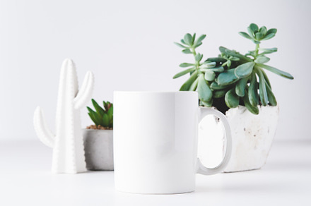 White Mug Mockup Stock Photo