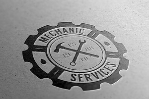 Set Of Vintage Mechanic Logos