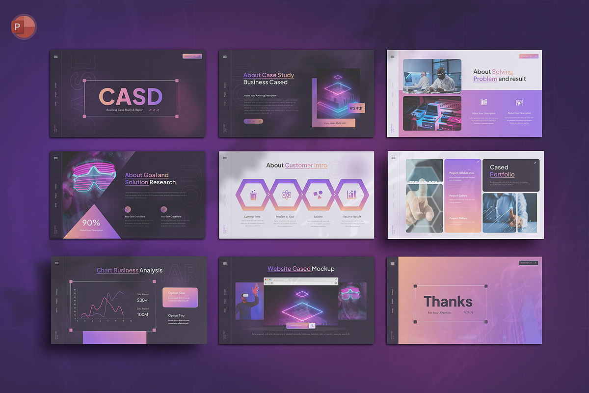 Case Study and Report PowerPoint, a Presentation Template by Pixslides (Photo 1 of 6)