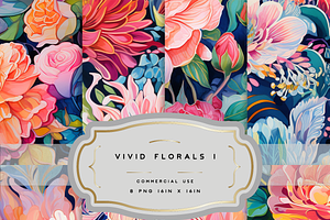 VIVID FLORALS Seamless Bundle 1