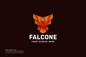 Falcon Gradient Vector Logo, a Branding & Logo Template by yuanesei