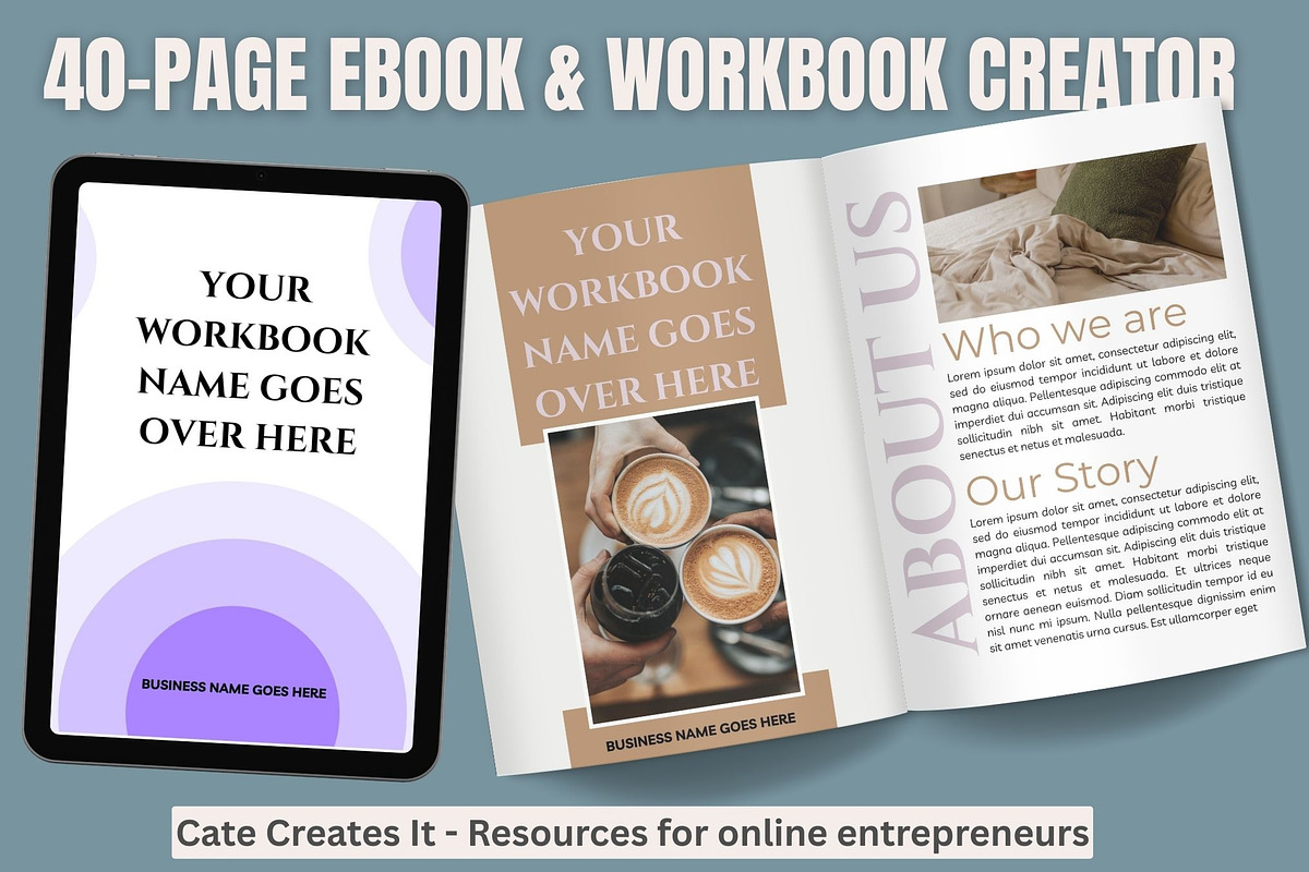 Editable Canva Ebook & Workbook, a Templates & Theme by iloveTemplate (Photo 1 of 2)