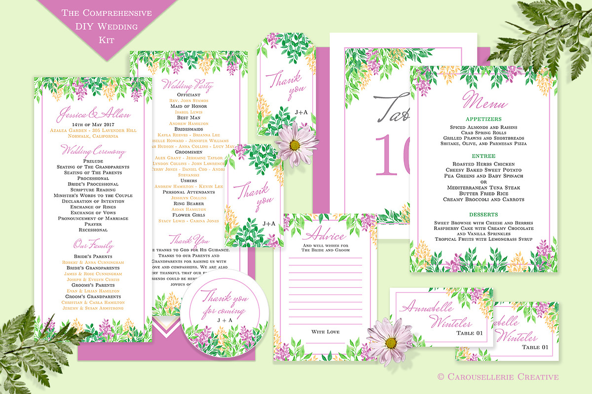 The Comprehensive DIY Wedding Kit, an Invitation Template by Carousellerie Creative (Photo 3 of 7)