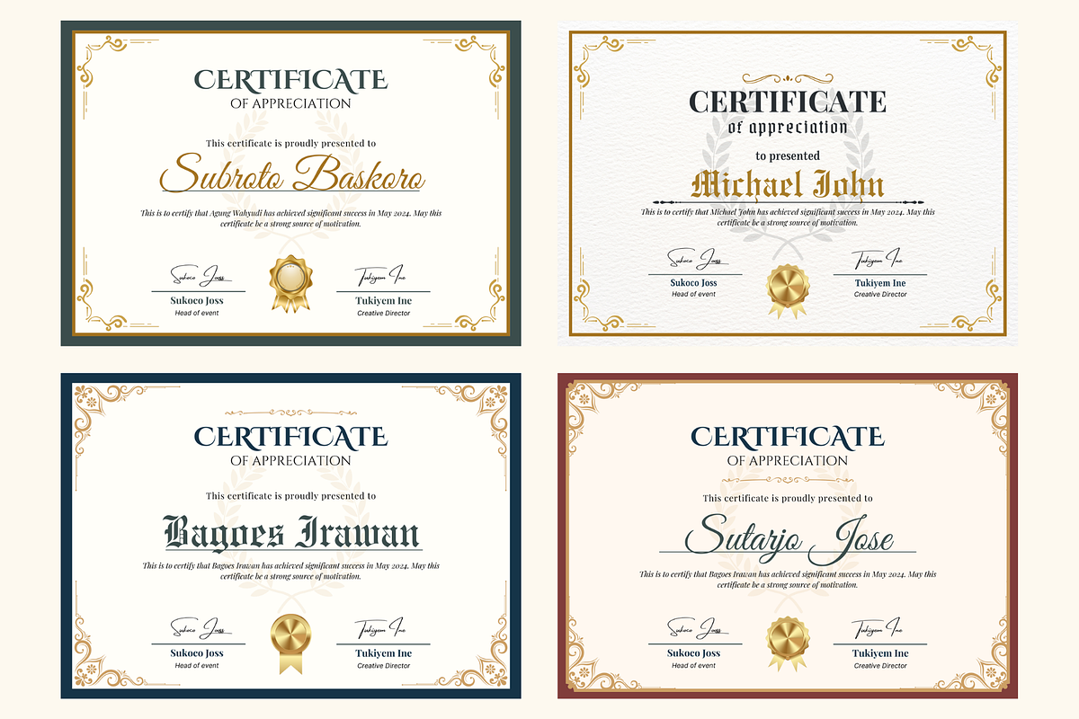 Modern Certificate Template Bundle, a Templates & Theme by judayartworks (Photo 4 of 6)