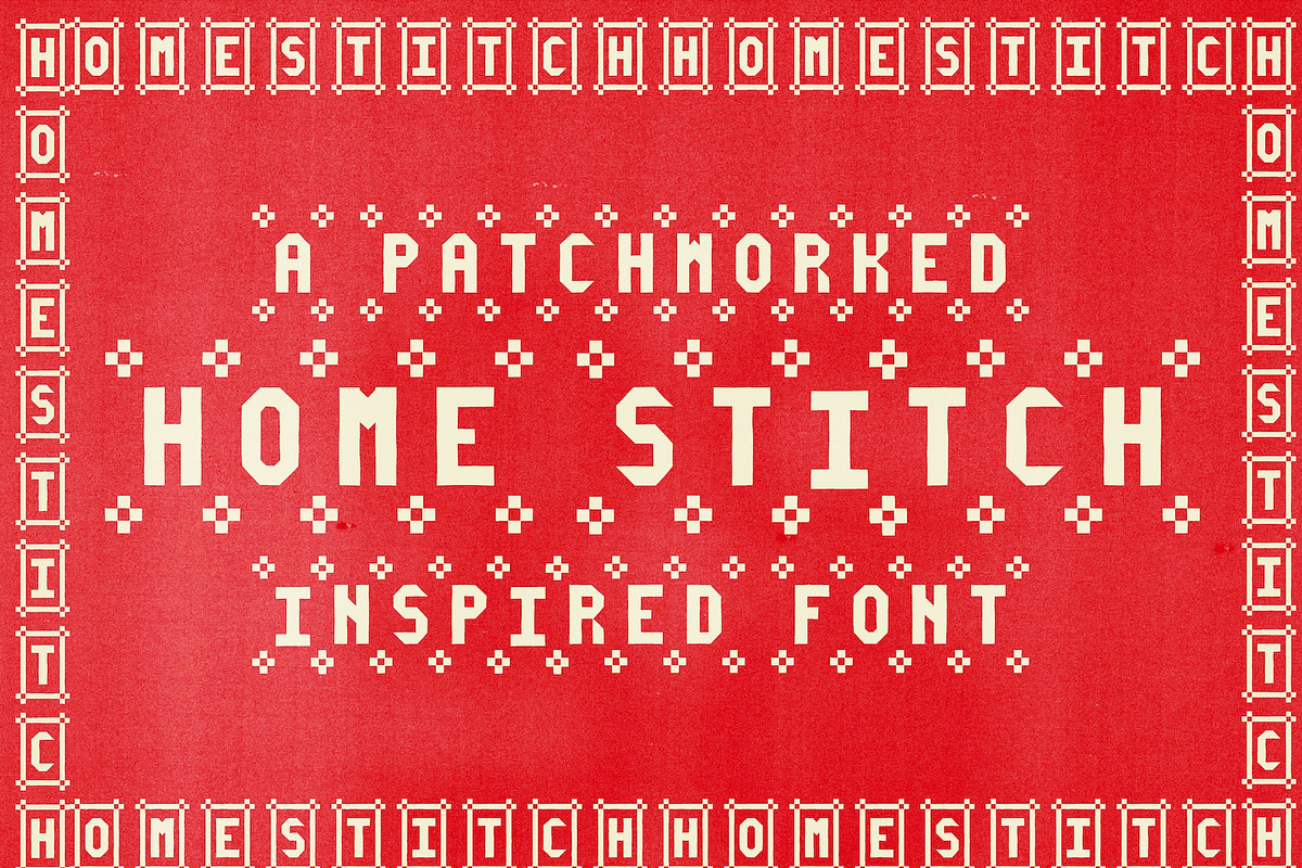 HomeStitch Hand Crafted Font, a Sans Serif Font by Madeline ODonoghue Design (Photo 3 of 8)