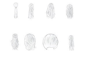 Womens Hair Set 3 Procreate Brush