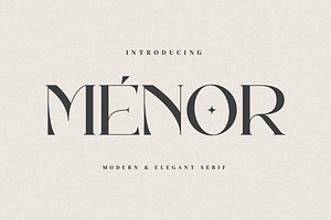 Menor - Stylish Serif Font