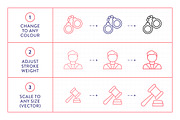 Legal Line Icons, an Outline Icon by Made by Made (Thumbnail 3 of 8)
