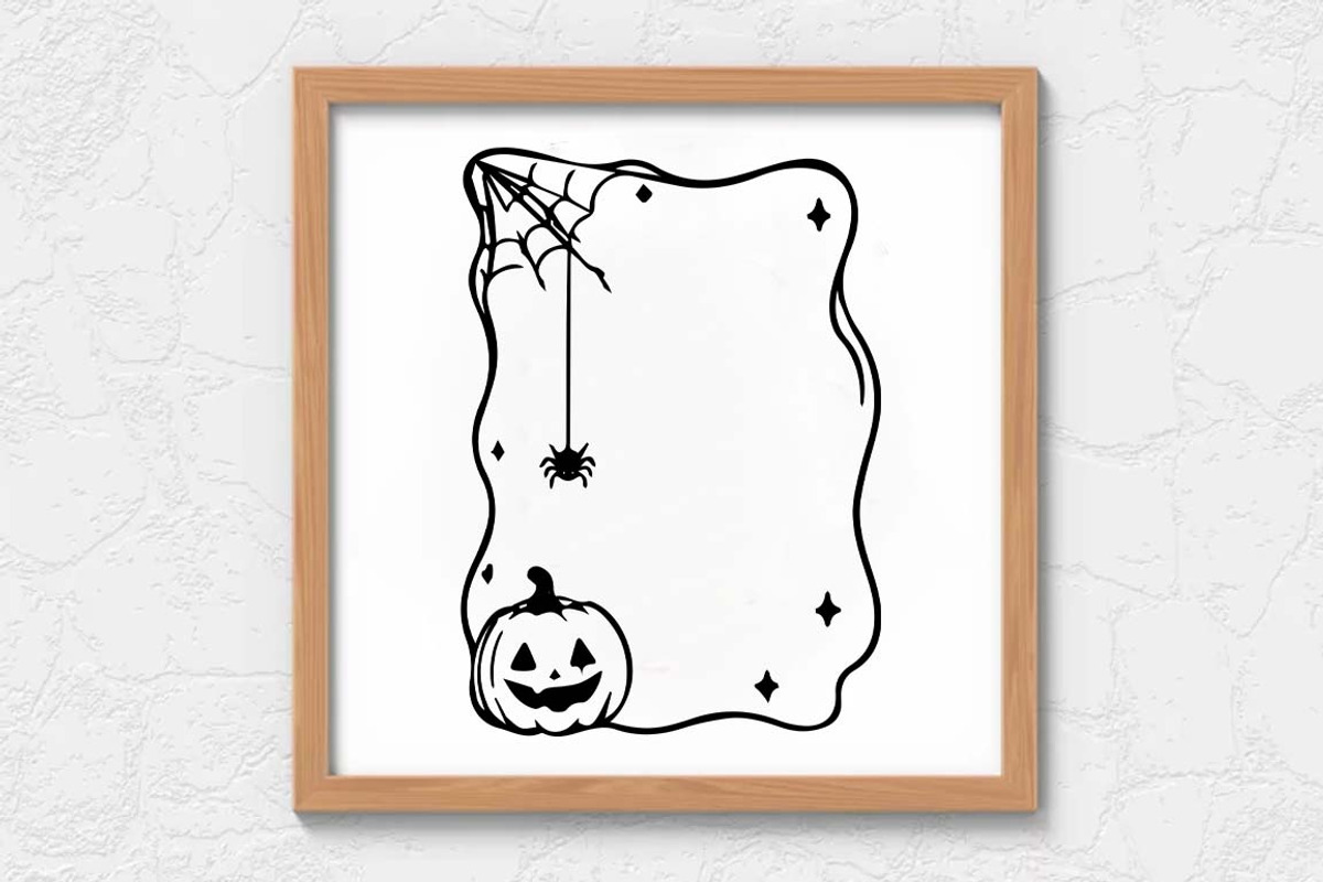 Doodle Halloween Frame SVG Bundle, an Object Graphic by FiveStarCrafting (Photo 5 of 11)