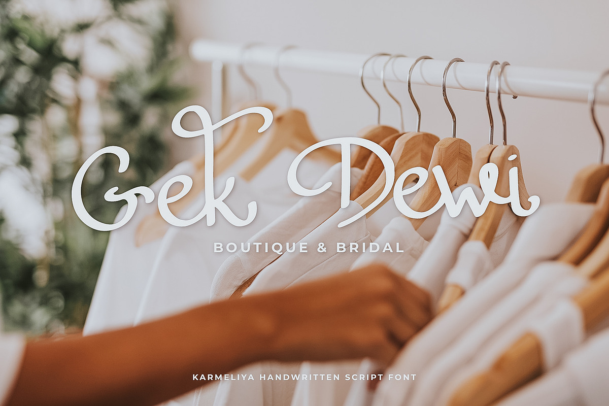 Karmeliya a Handwritten Script Font, a Script Font by Dawnside Graphic (Photo 7 of 13)