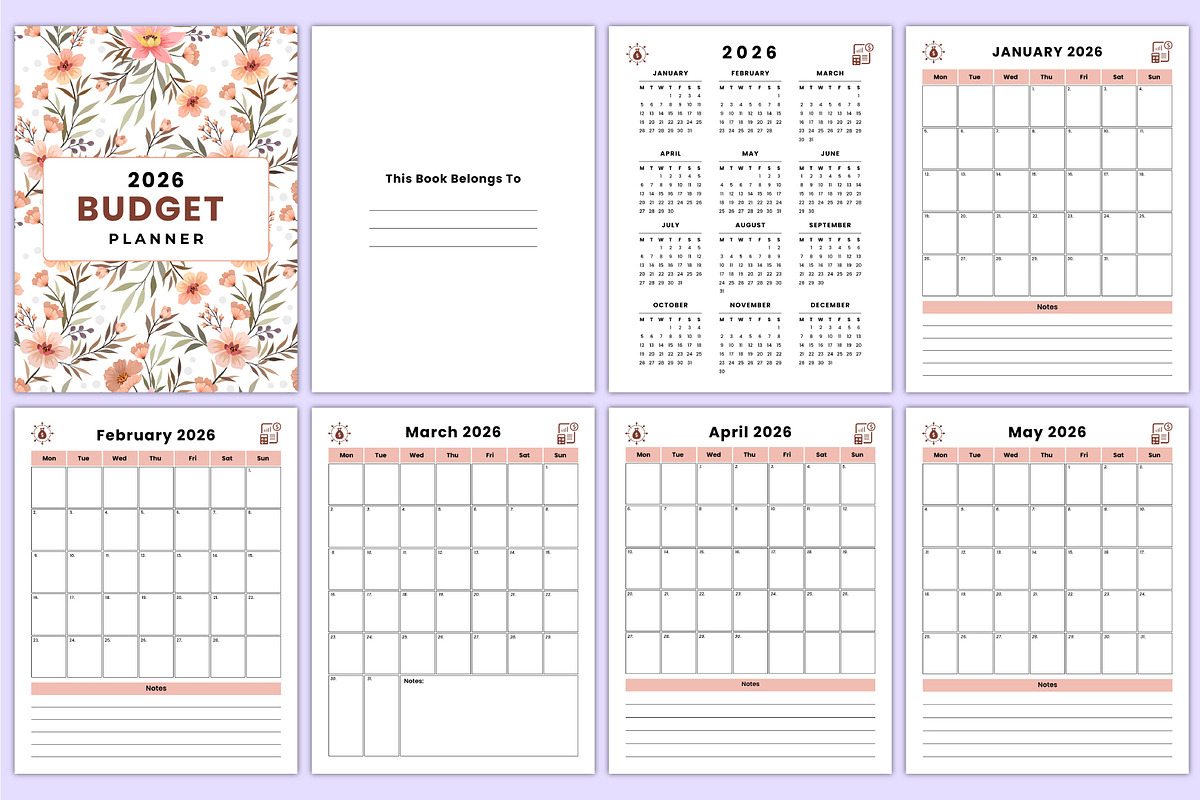 2026 Budget Planner Bundle, a Stationery Template by Mustafiz (Photo 2 of 6)