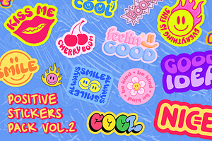 POSITIVE VECTOR STICKERS PACK VOL.2