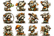 Whimsical Spring Raccoon Clipart, an Illustration by Designking (Thumbnail 2 of 5)