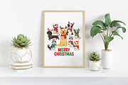 Retro Merry Christmas Dog Png, an Illustration by Craft Nest (Thumbnail 4 of 6)