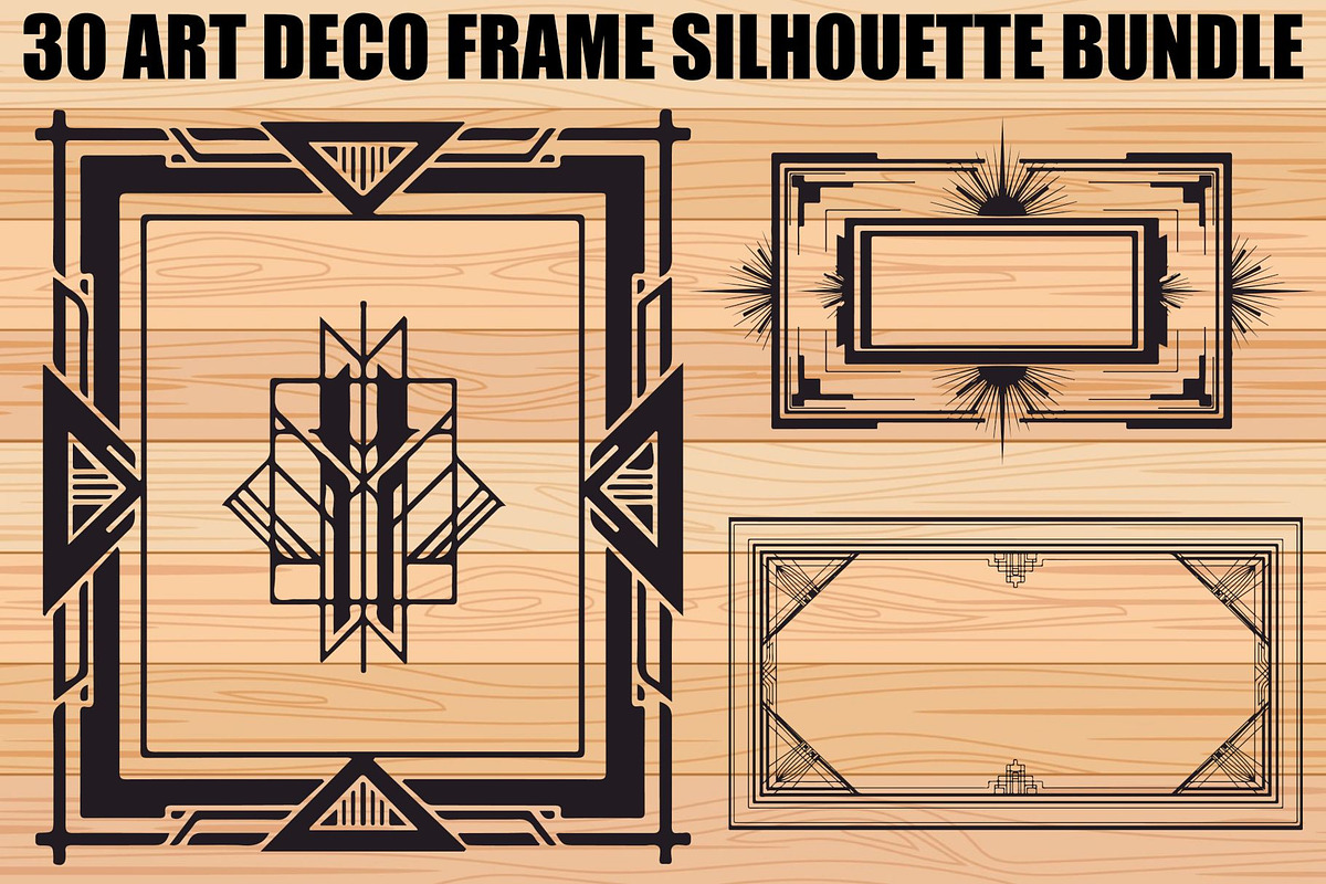 Art Deco Frame SVG Bundle, an Illustration by Gaye Art (Photo 1 of 31)