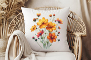 Coreopsis Flower Watercolor Clipart, a Seasonal Illustration by RobertsArt (Thumbnail 5 of 8)