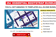 130 Essentials Templates Bundle DEAL, a Bootstrap Template by Bootstraptor (Thumbnail 6 of 21)