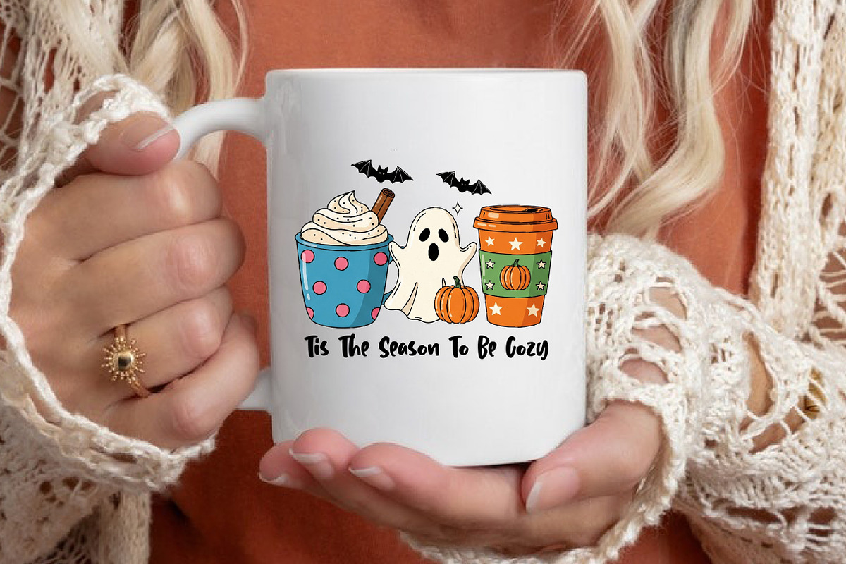 Fall Autumn Halloween Coffee PNG, an Illustration by CreationArt (Photo 5 of 5)
