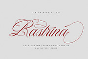 Rastrina Calligraphy Script Font, a Script Font by RantautypeStudio (Thumbnail 1 of 16)