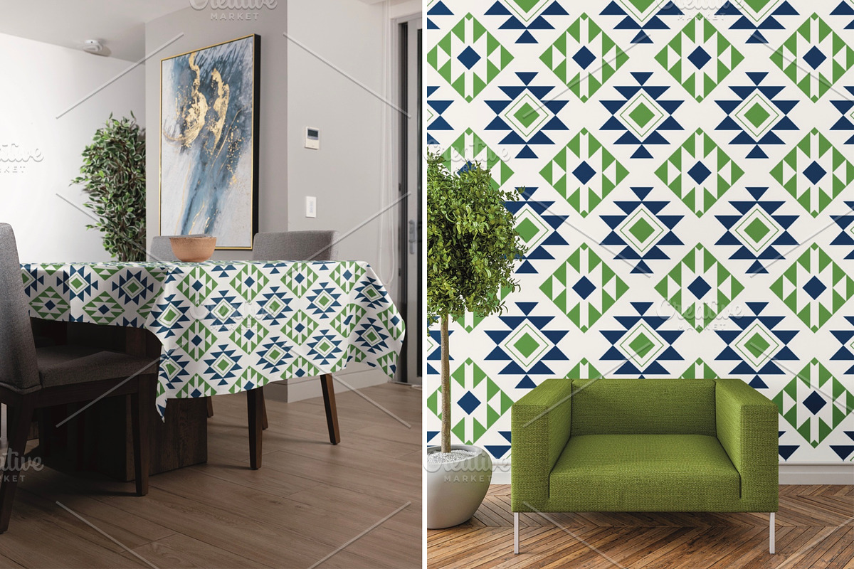 Simple Southwestern Tribal Pattern, a Pattern Graphic by PPEthnicDecorPattern (Photo 5 of 10)