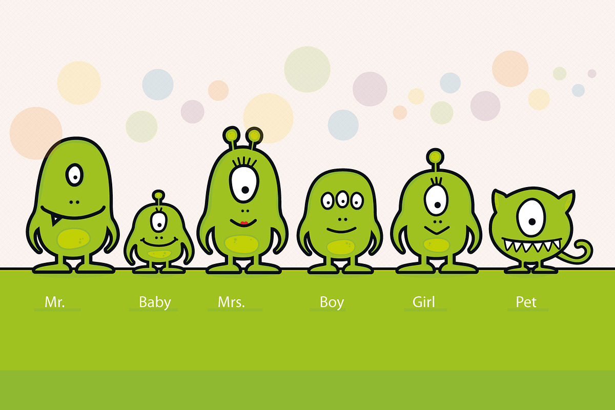Monster Family Creation Kit, an Illustration by Sargatal (Photo 10 of 14)