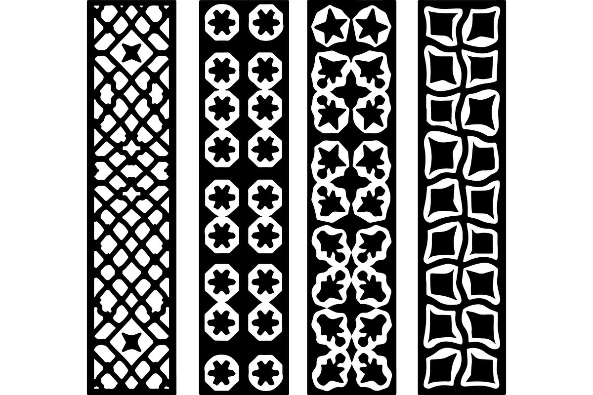 Black Geometric Pattern Panel Set, an Object Graphic by Designer_Momina (Photo 5 of 13)