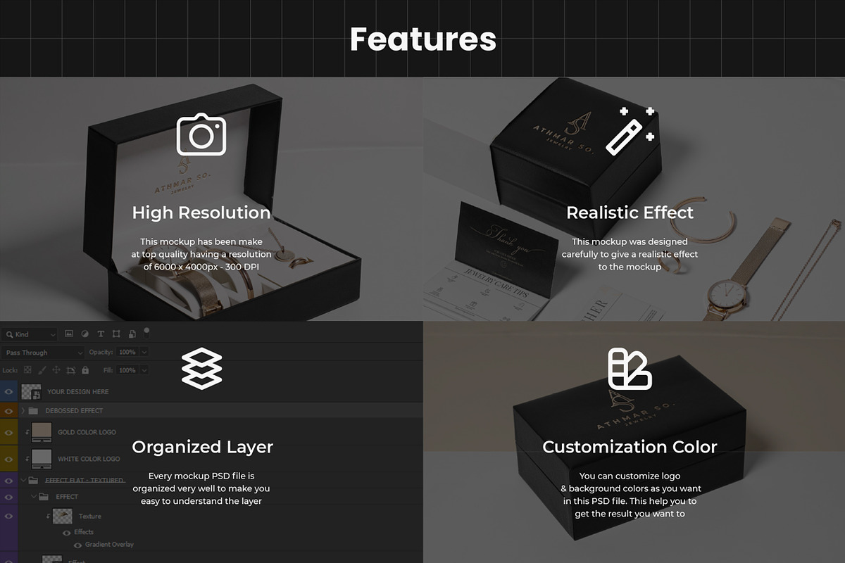 Jewelry or Gift box mockup set, a Packaging Mockup by Assyat (Photo 2 of 8)