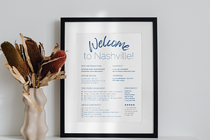 Airbnb Welcome Sign Canva Template, a Poster Template by Story Native