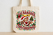 Funny Go Bananas This Christmas PNG, a Seasonal Illustration by CraftArtStudio (Thumbnail 2 of 4)