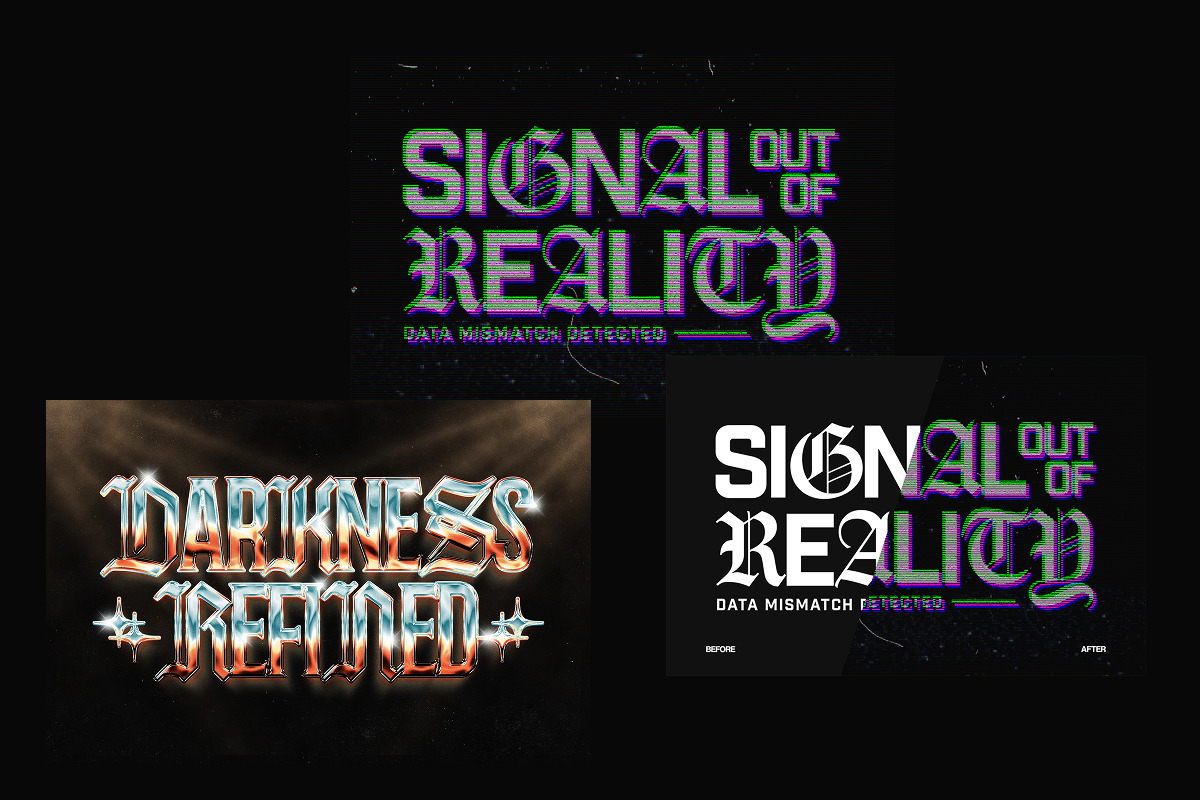 Typographic Experimental Text Effect, a Layer Style Add-On by Matsero (Photo 3 of 4)