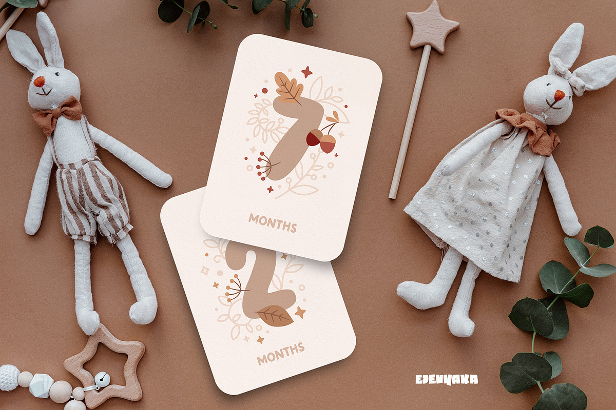 Baby Milestone Printable Cards, a Card Template by Ejevyaka (Photo 6 of 7)
