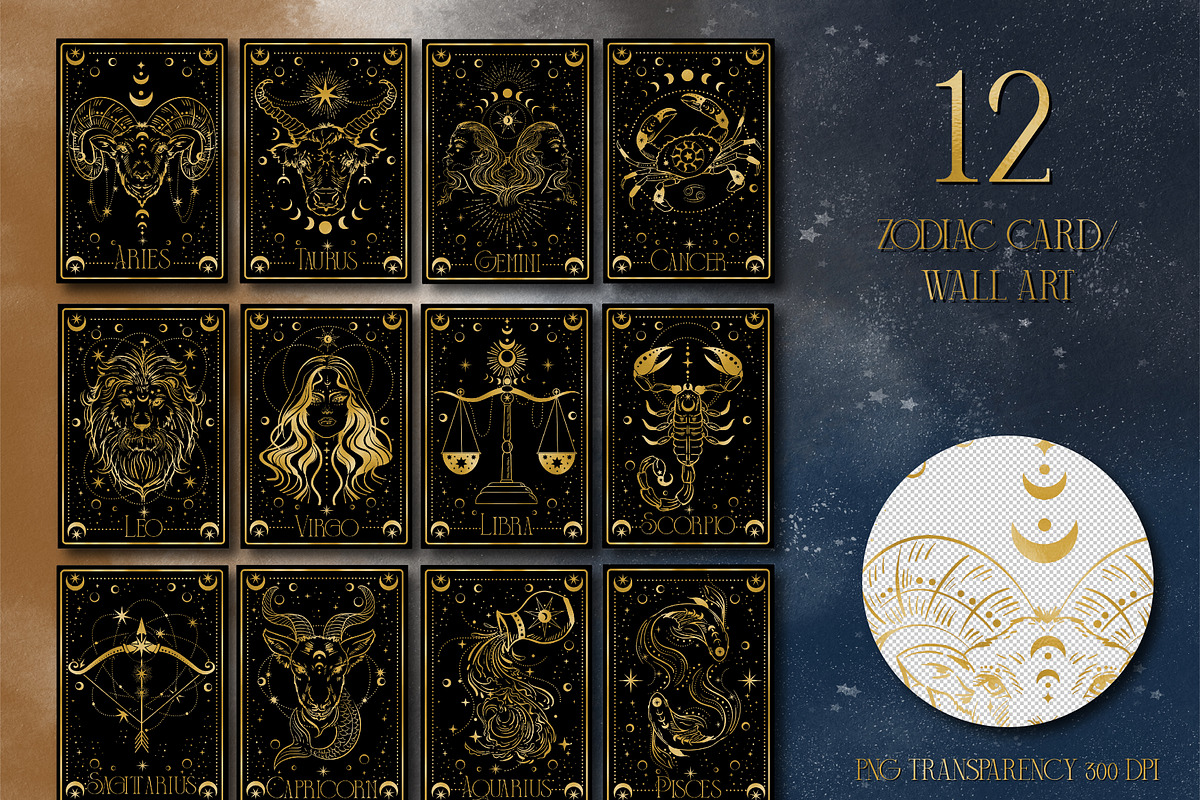 MYSTICAL ZODIAC, a Pattern Graphic by MSNTY STUDIOX (Photo 3 of 28)