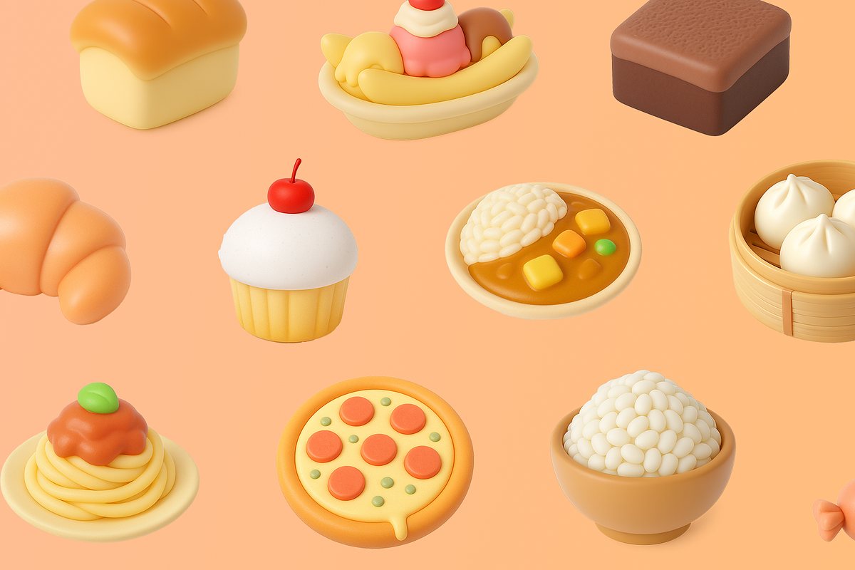 Adorably clay-textured foods, a Food & Drink 3D Model by 감귤맛샴푸 (Photo 3 of 3)