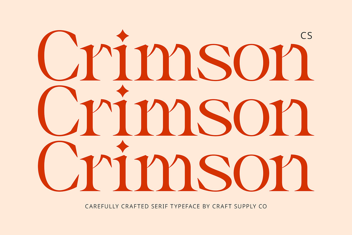CS Crimson – Classic Font, a Serif Font by Craft Supply Co. (Photo 1 of 8)