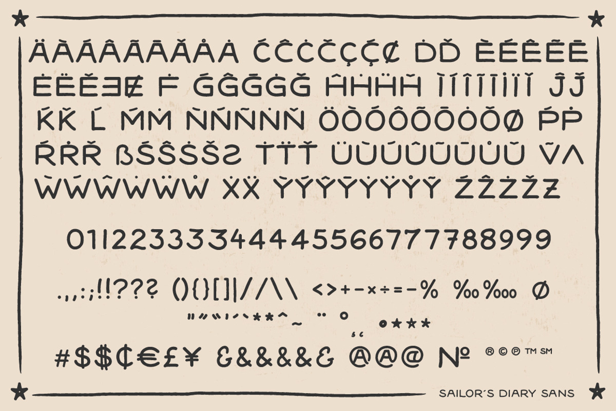 Sailors Diary Font Bundle preview 8