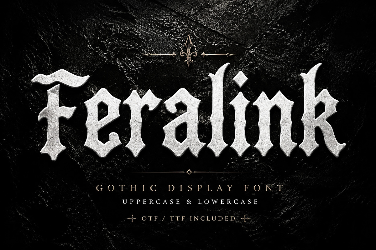Feralink – Gothic Blackletter Font, a Blackletter Font by Wow Magic (Photo 1 of 4)