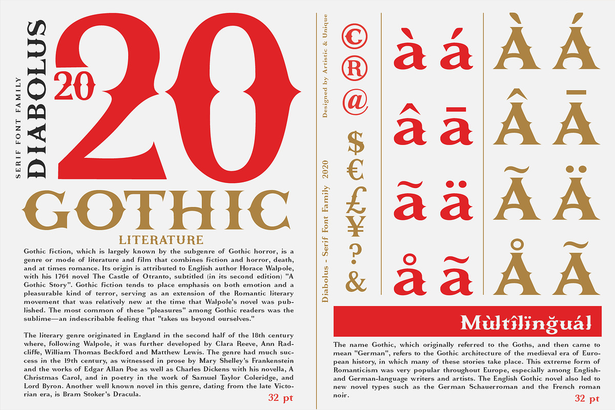 Diabolus - Serif Font Family, a Serif Font by Artistic & Unique (Photo 6 of 14)