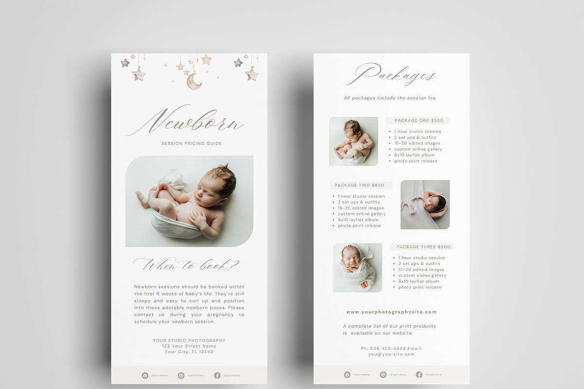 Photography Rack Card Pricing Canva, a Templates & Theme by Sweet Little Muse (Photo 3 of 4)