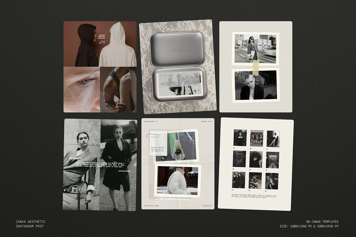 Vintage Texture Social Media Kit, a Social Media Template by Pani Temp. (Photo 2 of 16)