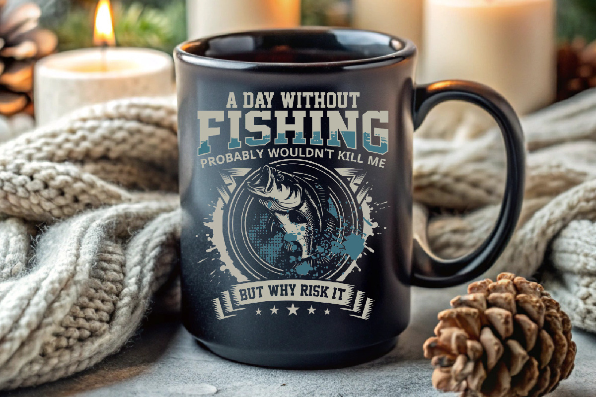 A Day Without Fishing T-shirt Design, an Illustration by Crafts Bundle (Photo 2 of 5)