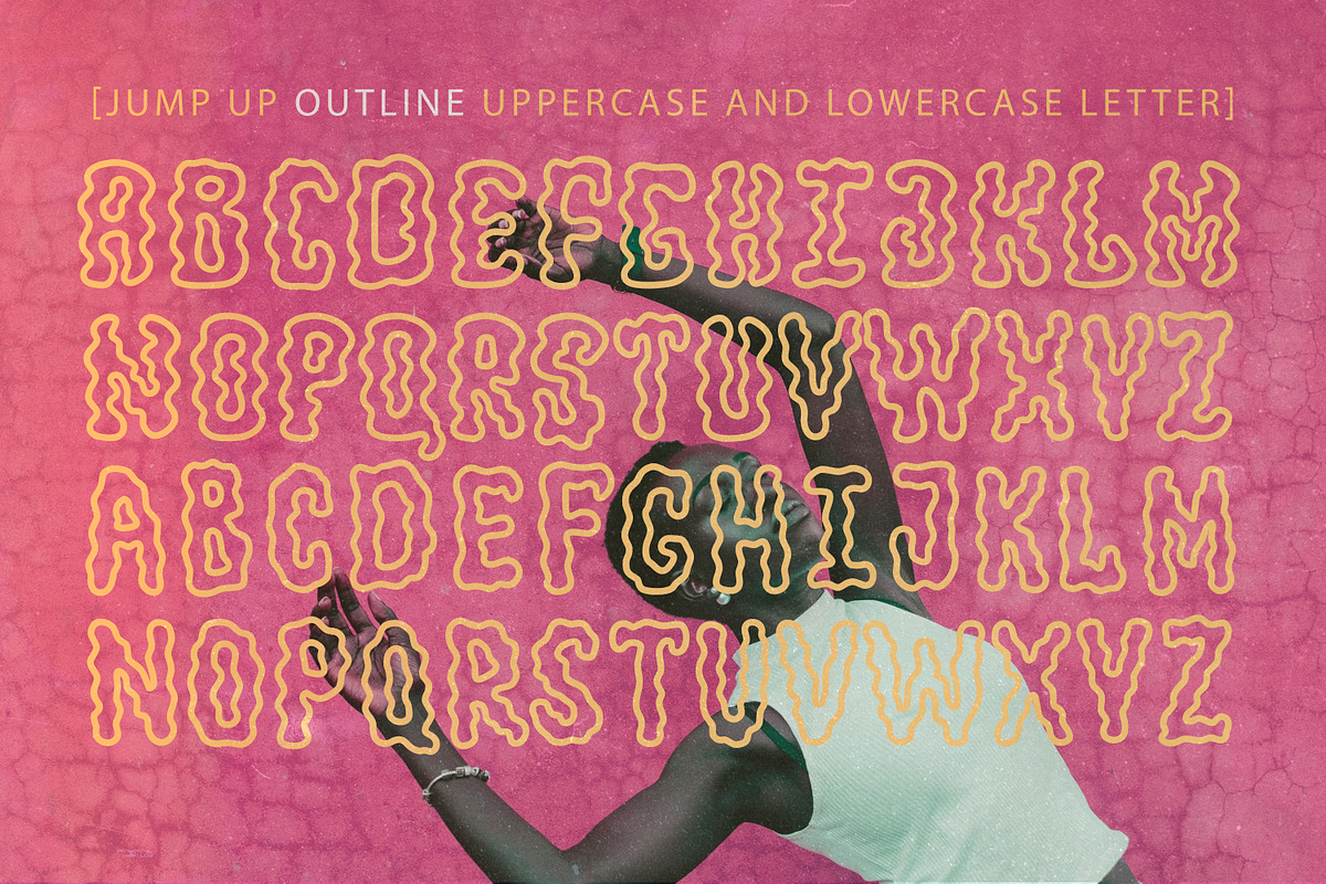 Jump Up | Wavy Groovy Font Duo, a Handwritten Font by AnMark (Photo 11 of 15)