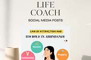 30 Life Coach Social Posts, a Social Media Template by Local Marketing Templates (Thumbnail 1 of 8)